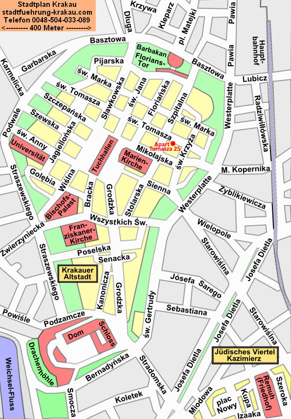 Stadtplan Krakau