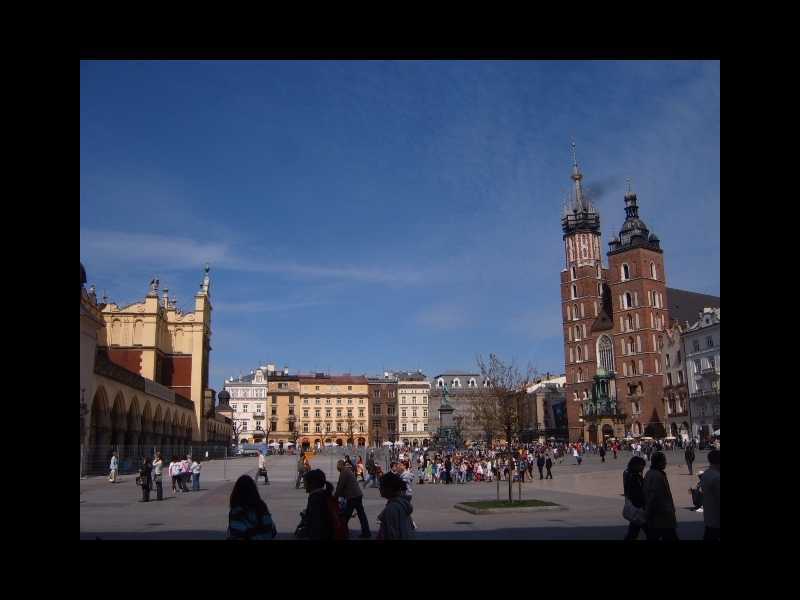 Krakau Krakauer Marktplatz Hauptmarkt Rathausturm