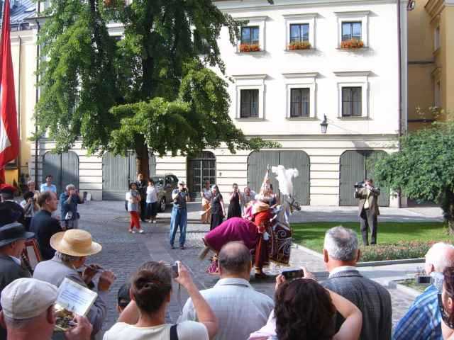 Krakau Lajkonik-Umzug Mongolen Holzpferd