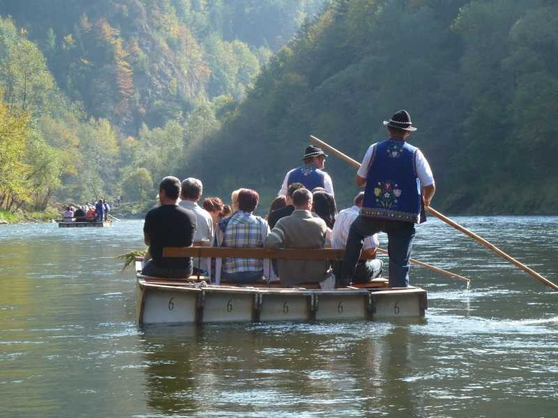 Polen Pieniny-Gebirge Flossfahrt Dunajec-Durchbruch