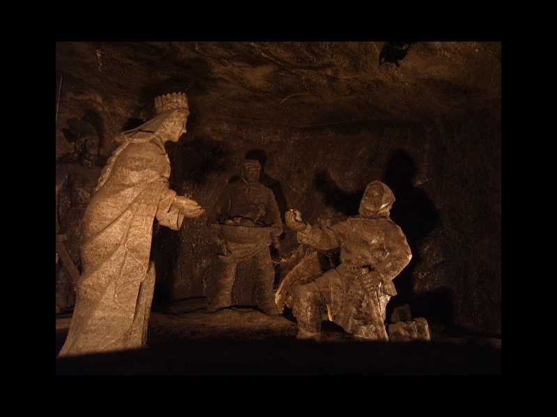 Polen Wieliczka Salzbergwerk Kinga-Kappel Figuren